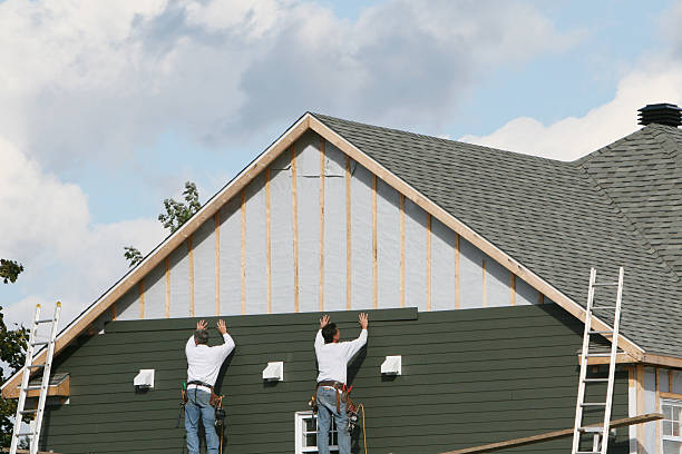 Professional Siding technician working in Portersville, PA